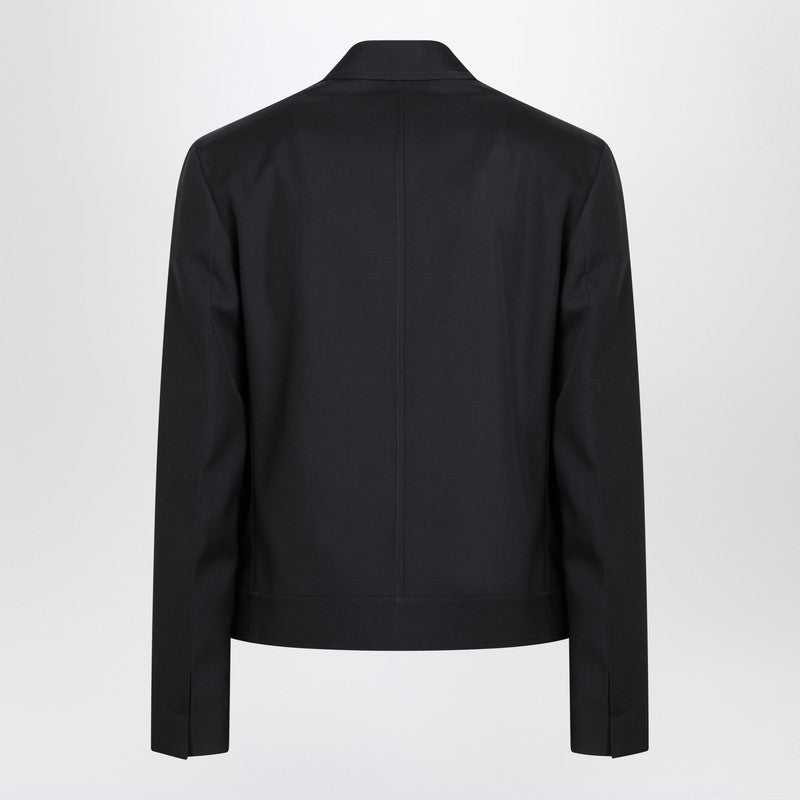 Gucci Dark Grey Jacket In Wool Gabardine Men