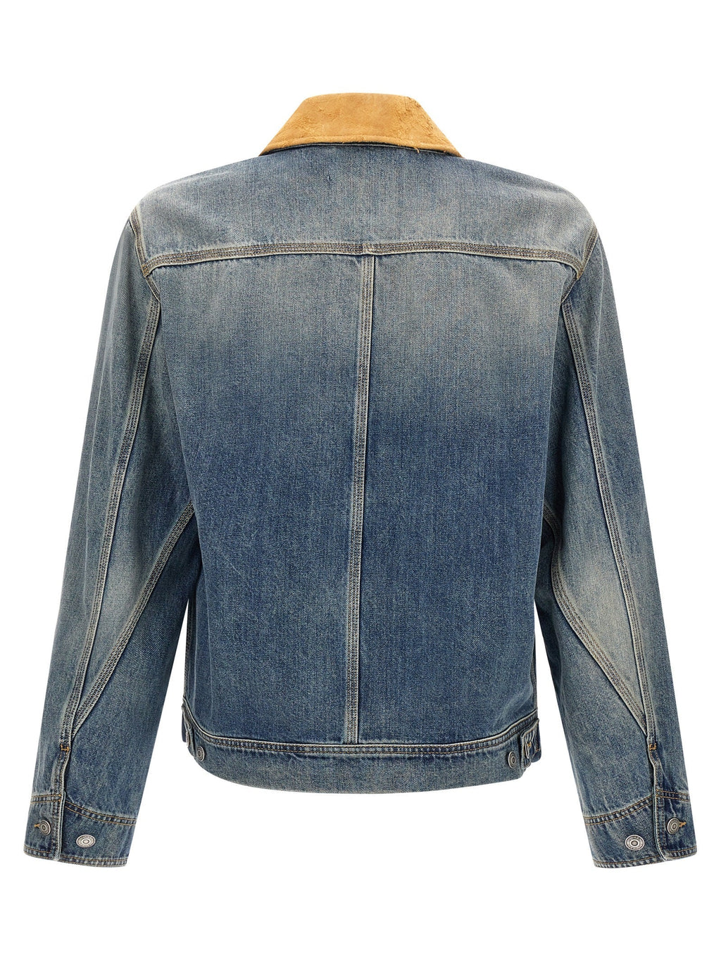 Mcqueen Men Suede Denim Jacket