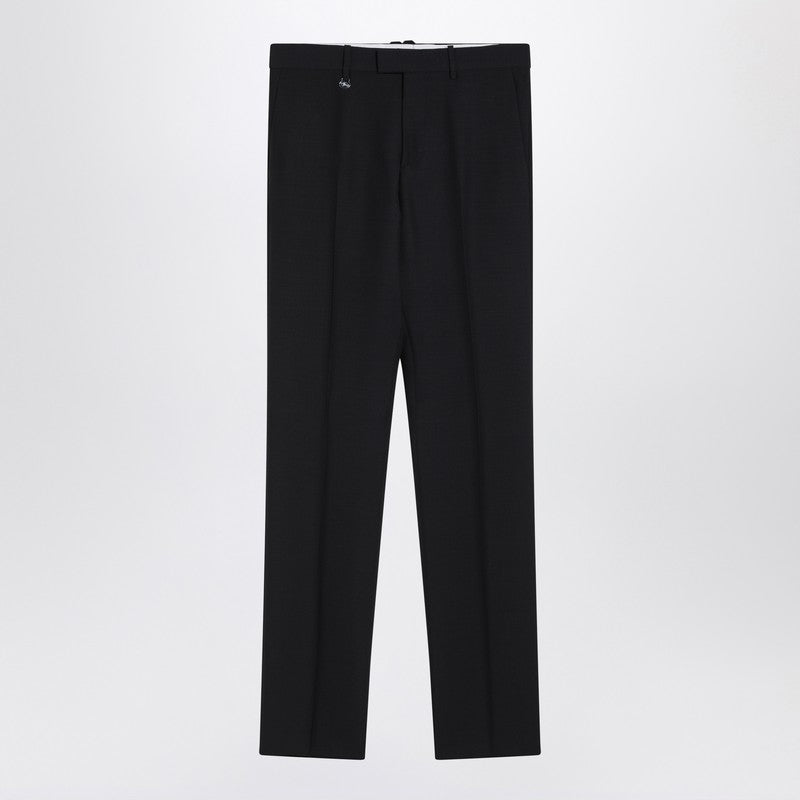 Burberry Classic Navy Blue Wool Blend Trousers Men