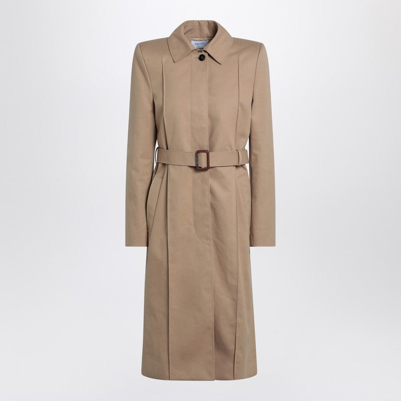 Alexander Mcqueen Beige Trench Coat With Belt Women
