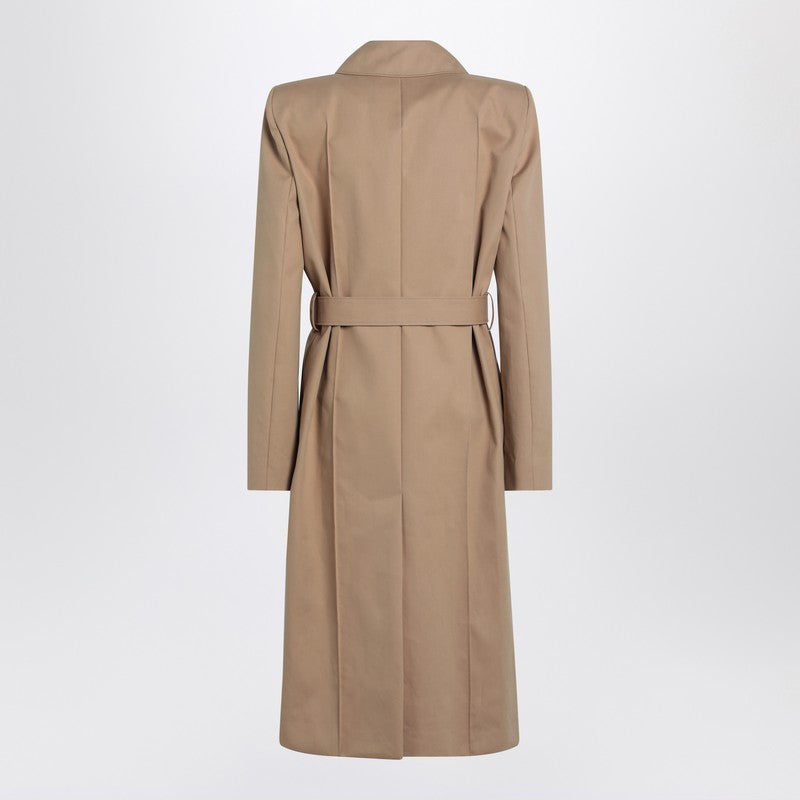 Alexander Mcqueen Beige Trench Coat With Belt Women