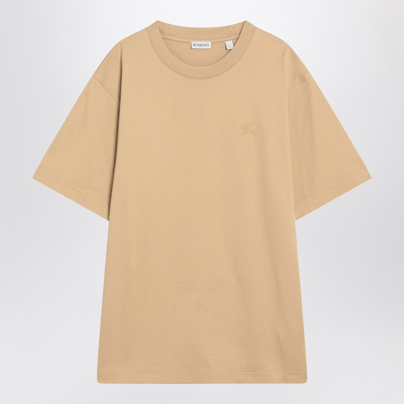 Burberry Beige Short-Sleeved T-Shirt With Ekd Print Men