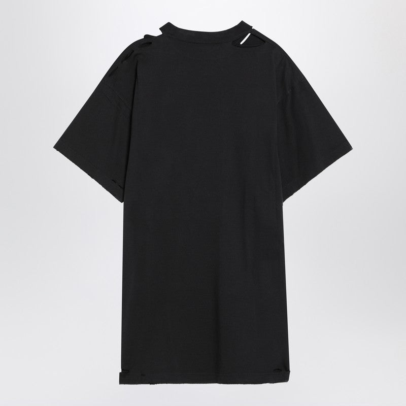 Balenciaga Optical Black Oversized T-Shirt Women
