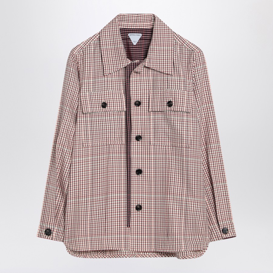 Bottega Veneta Women Pearl/Abyss/Scarlet Checked Shirt