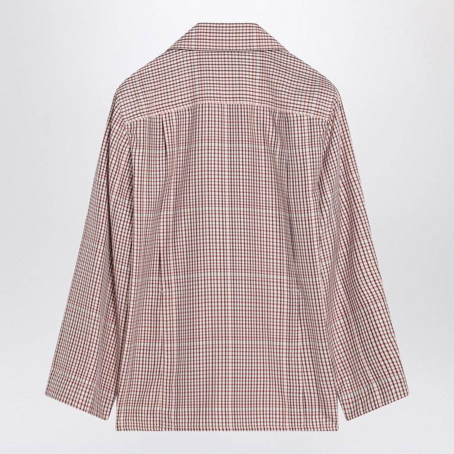 Bottega Veneta Women Pearl/Abyss/Scarlet Checked Shirt