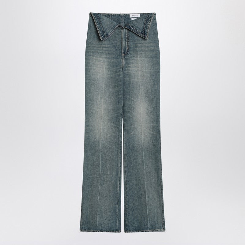 Alexander Mcqueen Flared Jeans With Turn-Ups At The Waist Women