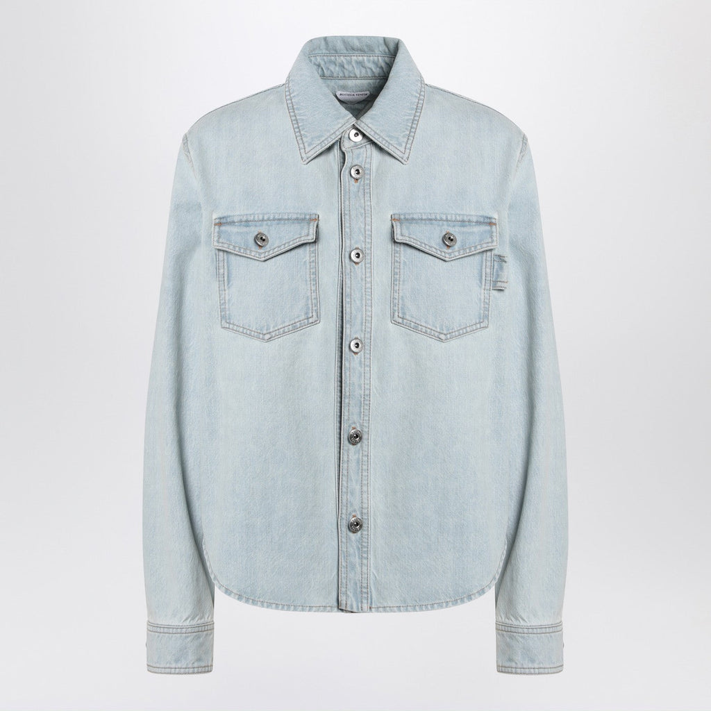 Bottega Veneta Women Light Blue Denim Shirt Extra Bleach
