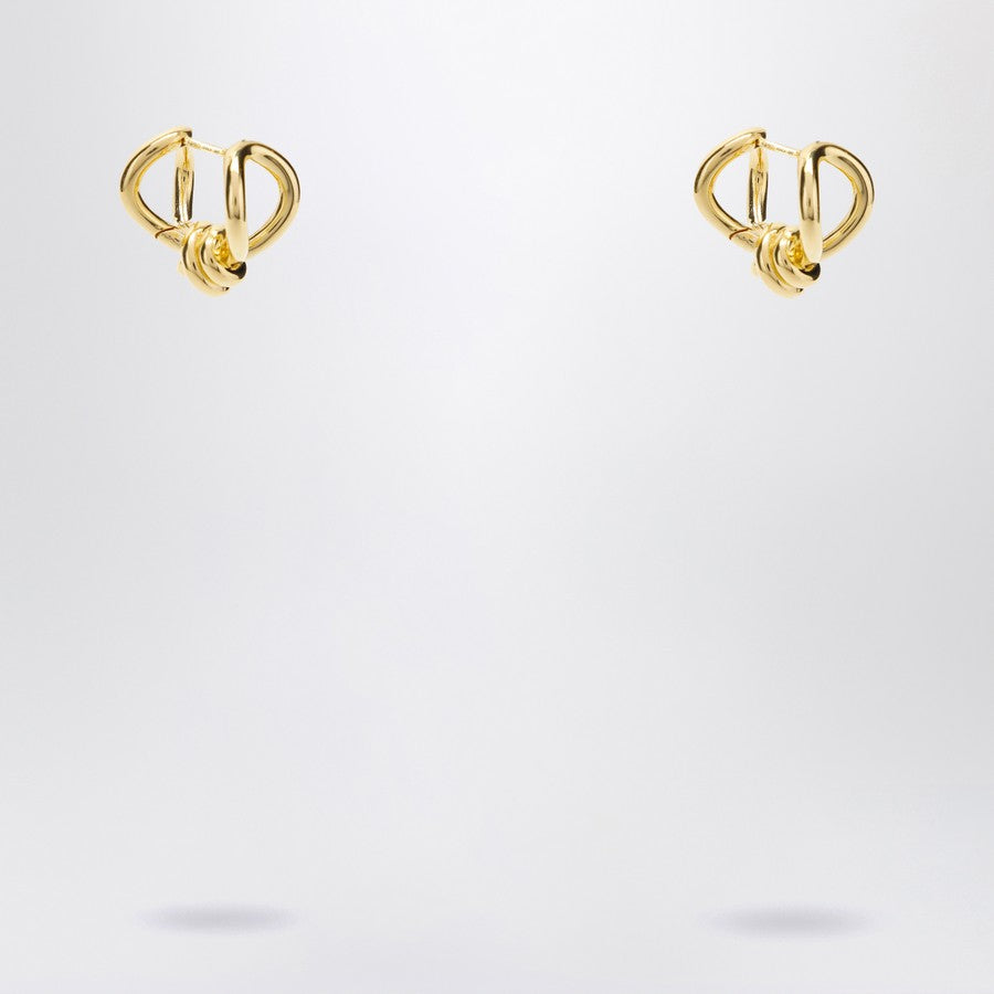 Bottega Veneta Women Gold Earrings With Knot Detail.