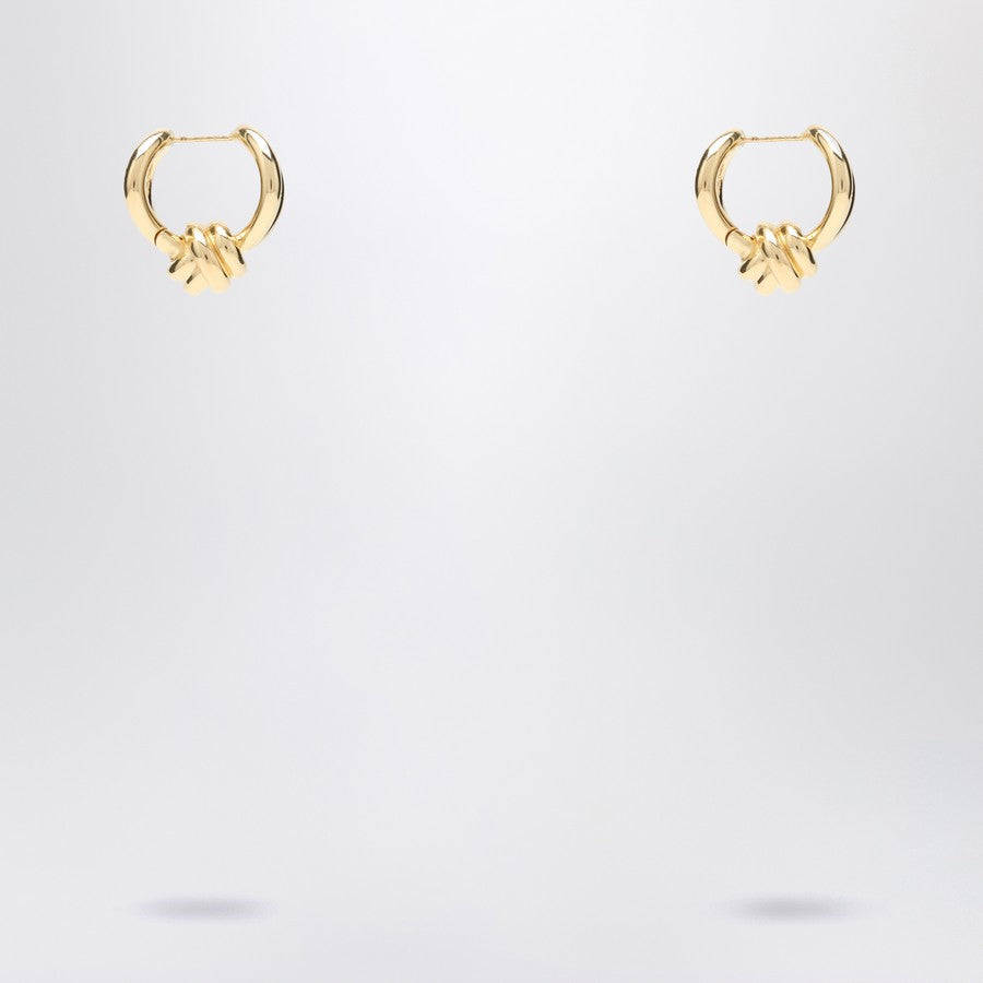 Bottega Veneta Women Gold Earrings With Knot Detail.