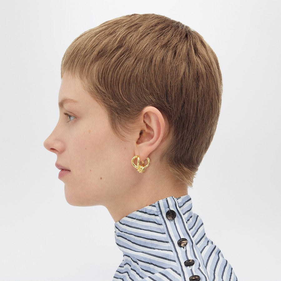 Bottega Veneta Women Gold-Plated Sterling Silver Knot Earrings