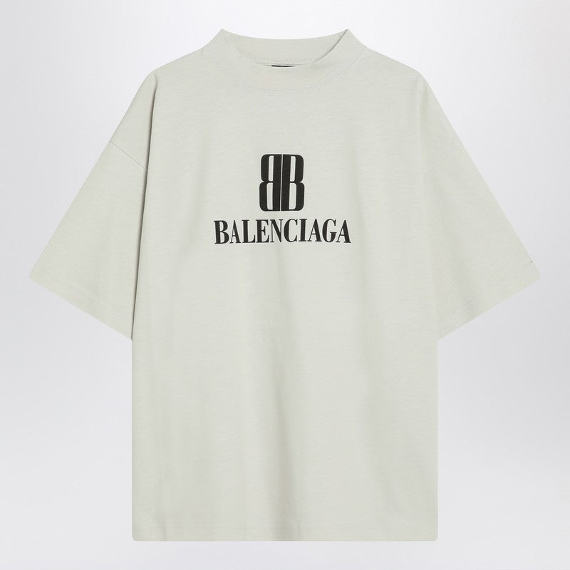 Balenciaga White Nano Bb Medium Fit T-Shirt Women