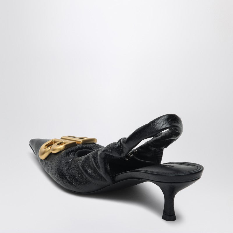 Balenciaga Monaco Black Slingback With Logo Women