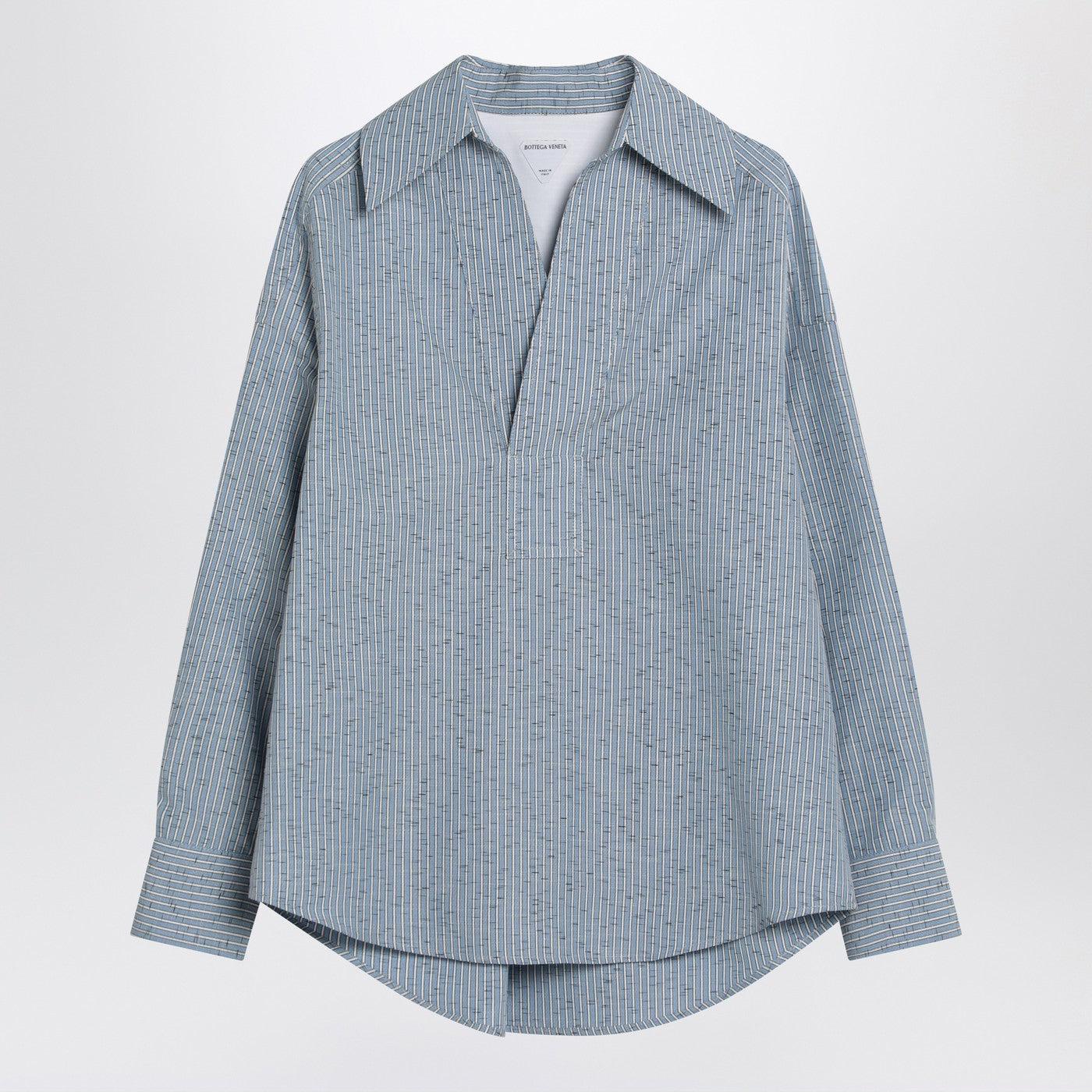 Bottega Veneta Women Striped Shirt In Cotton And Linen
