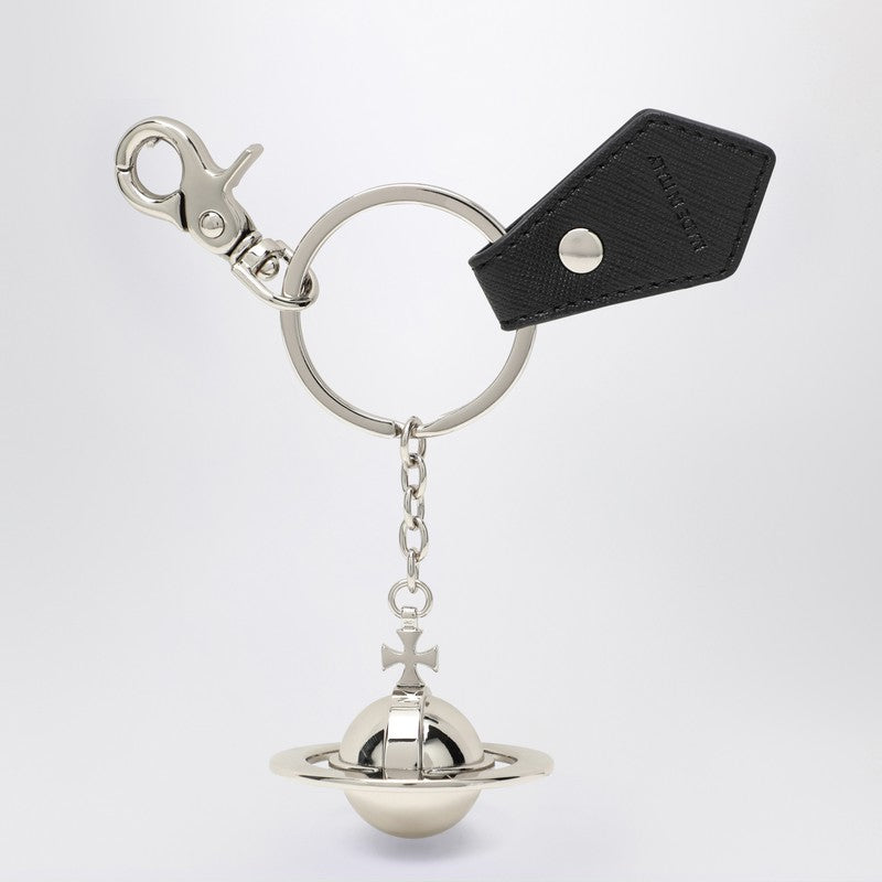 Vivienne Westwood 3D Orb Black Metal Key Ring Women