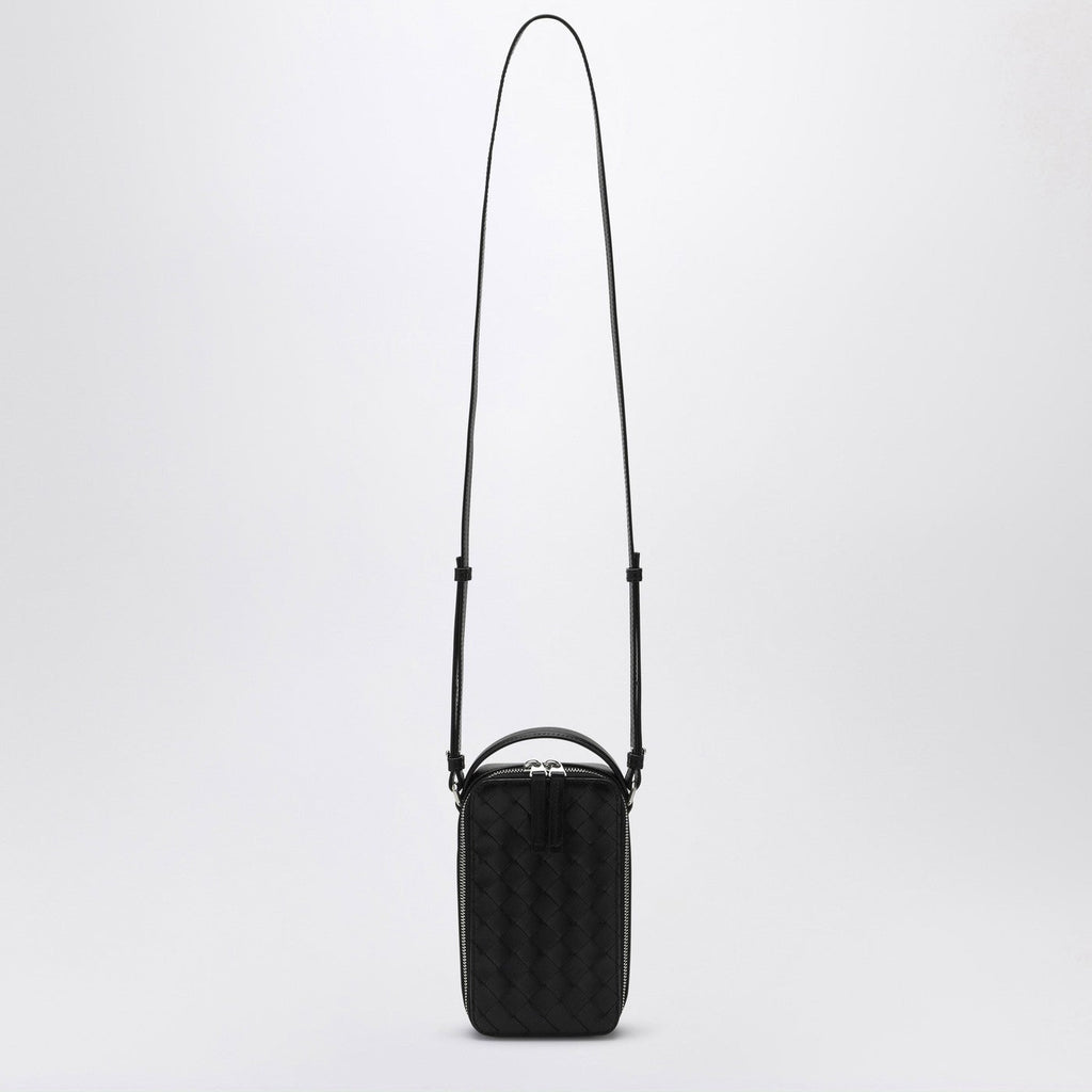 Bottega Veneta Men Getaway Smartphone Case In Black Intrecciato
