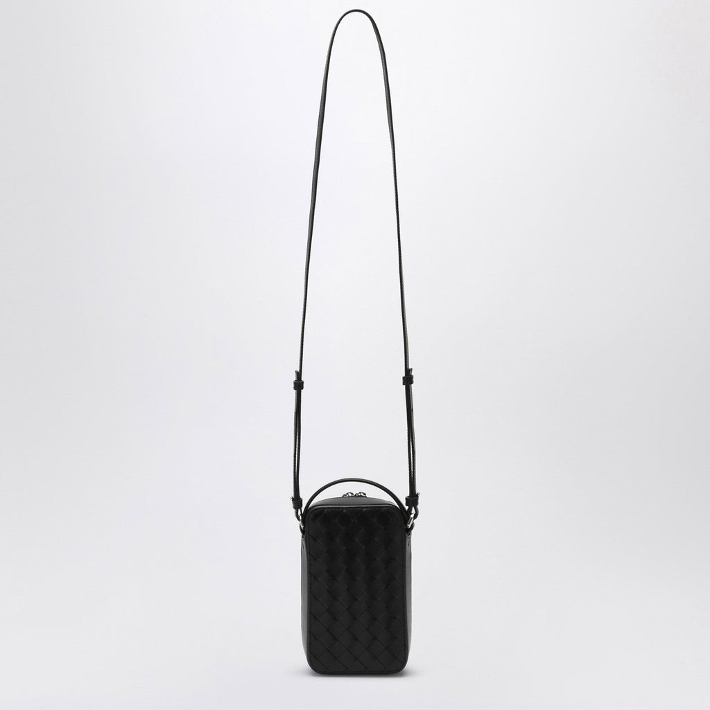 Bottega Veneta Men Getaway Smartphone Case In Black Intrecciato