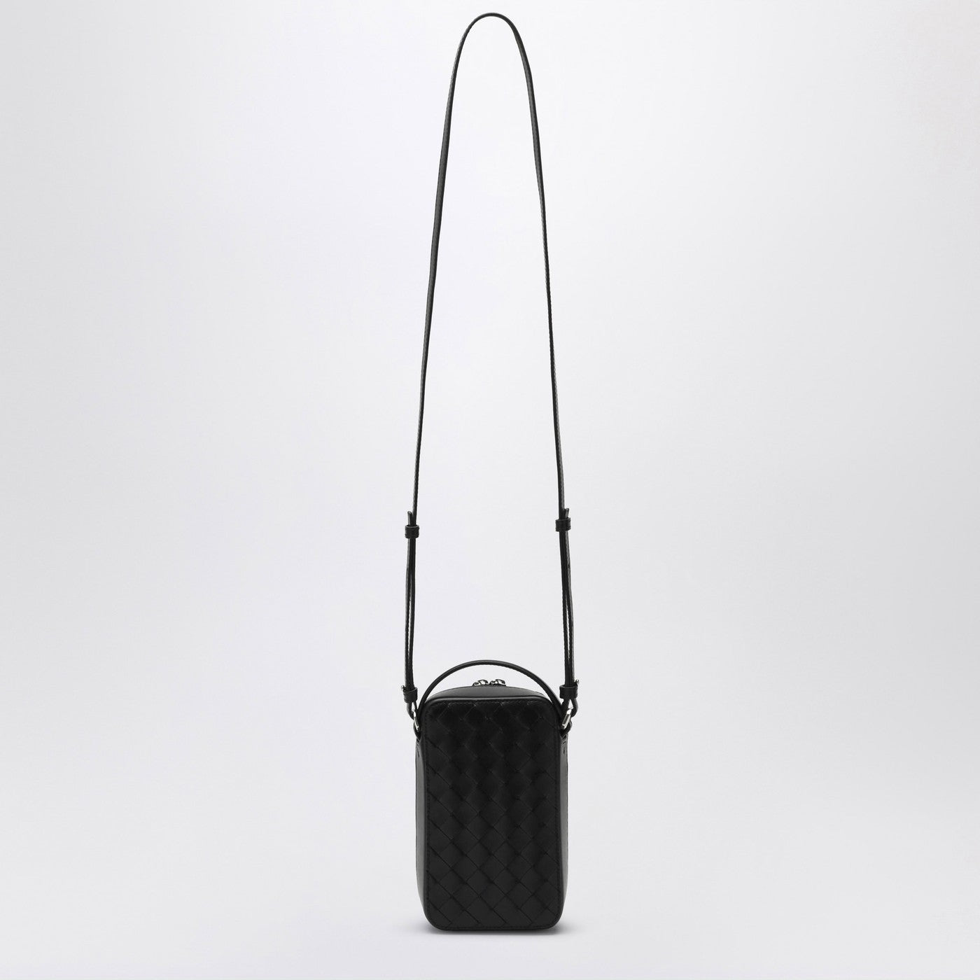 Bottega Veneta Men Getaway Smartphone Case In Black Intrecciato