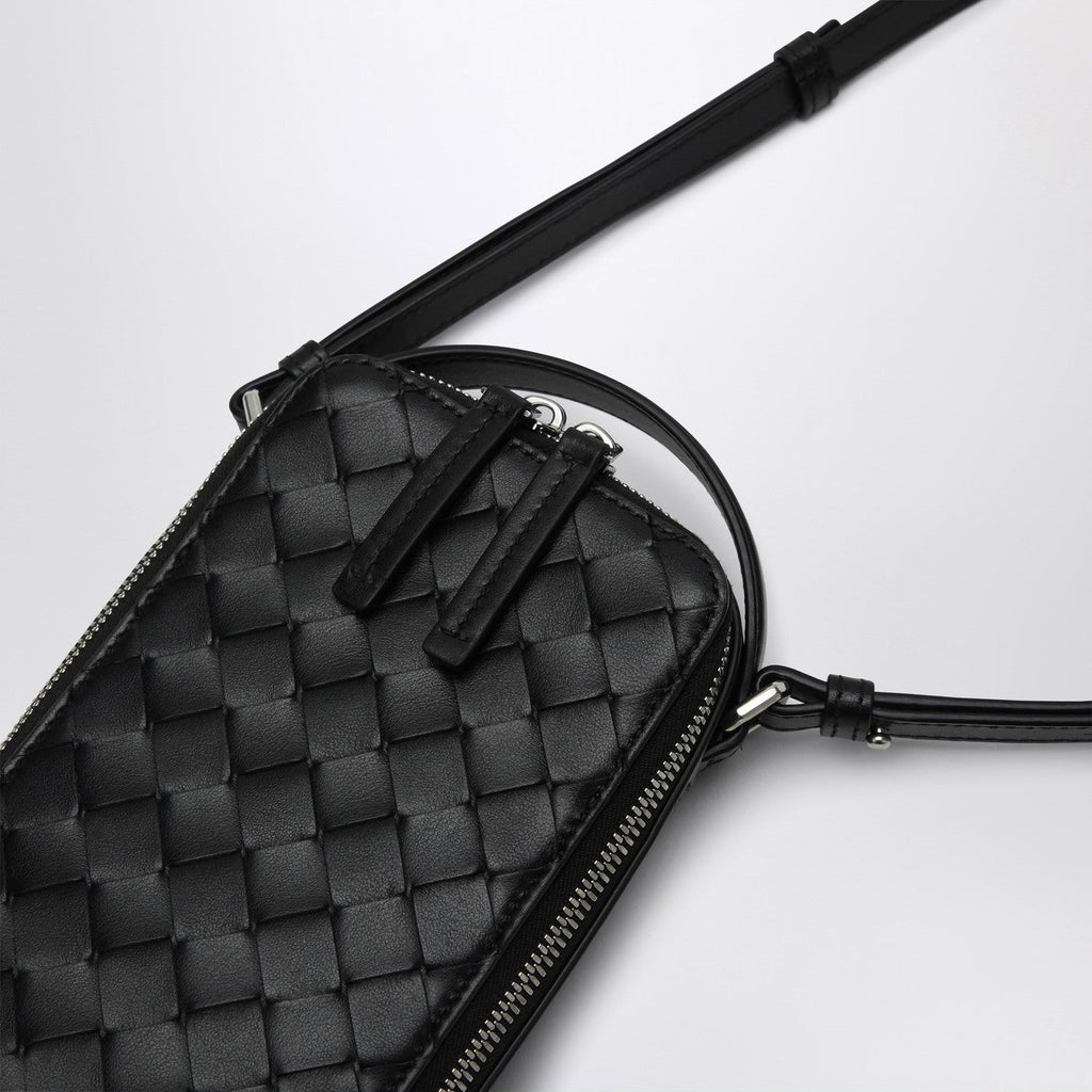 Bottega Veneta Men Getaway Smartphone Case In Black Intrecciato
