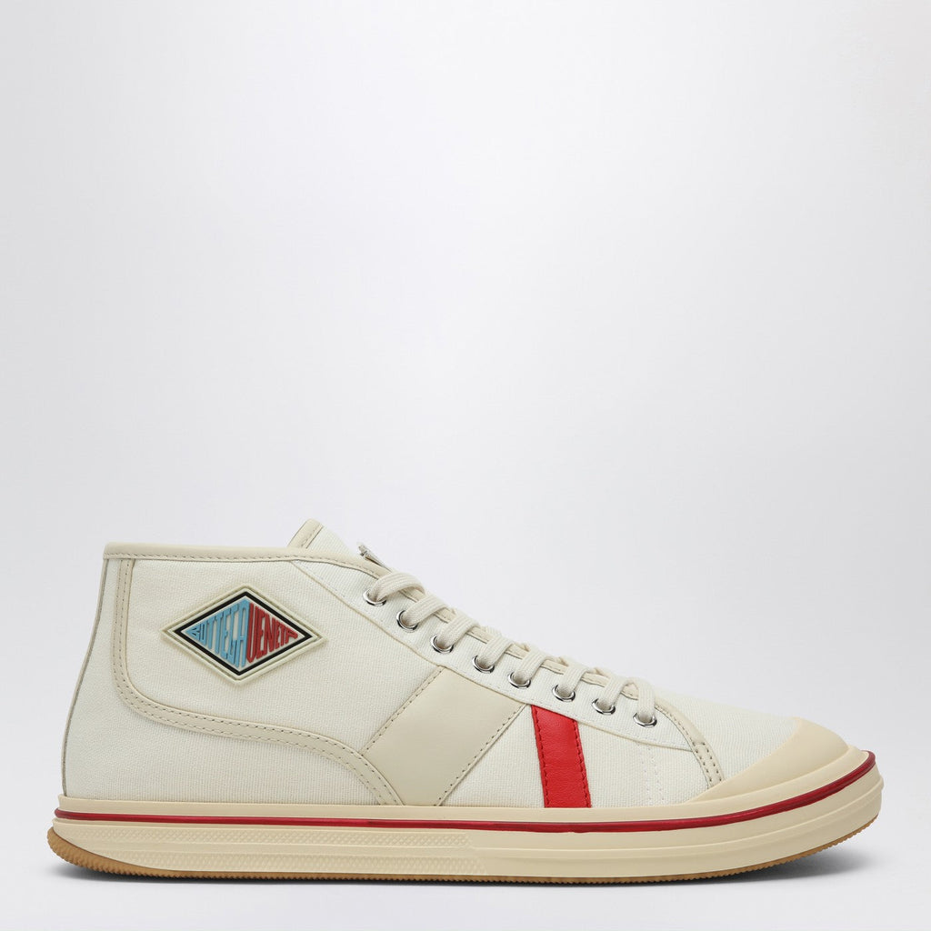 Bottega Veneta Men Eliot Sneakers In Ivory/Red
