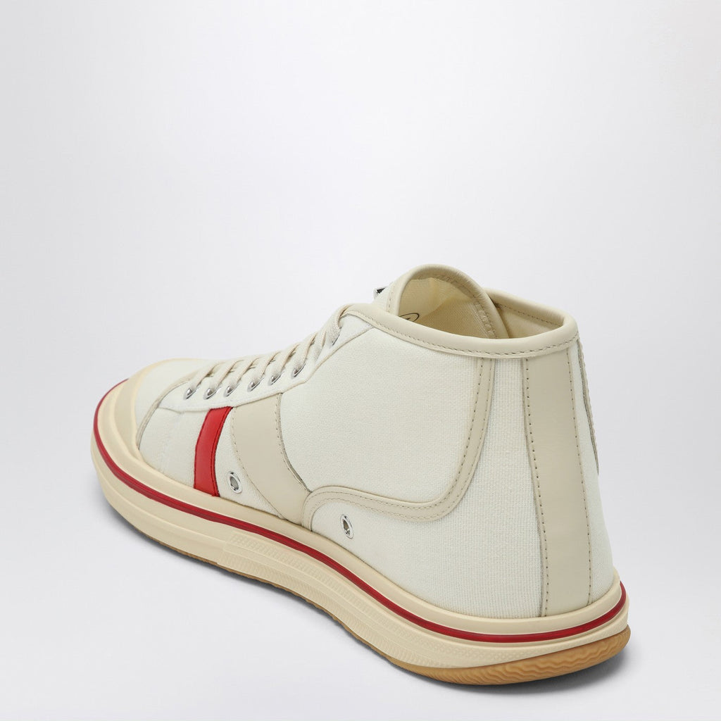 Bottega Veneta Men Eliot Sneakers In Ivory/Red