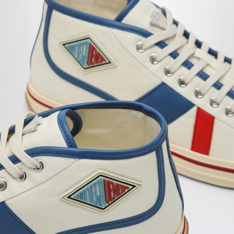 Bottega Veneta Men Eliot Sneakers In White/Red/Blue