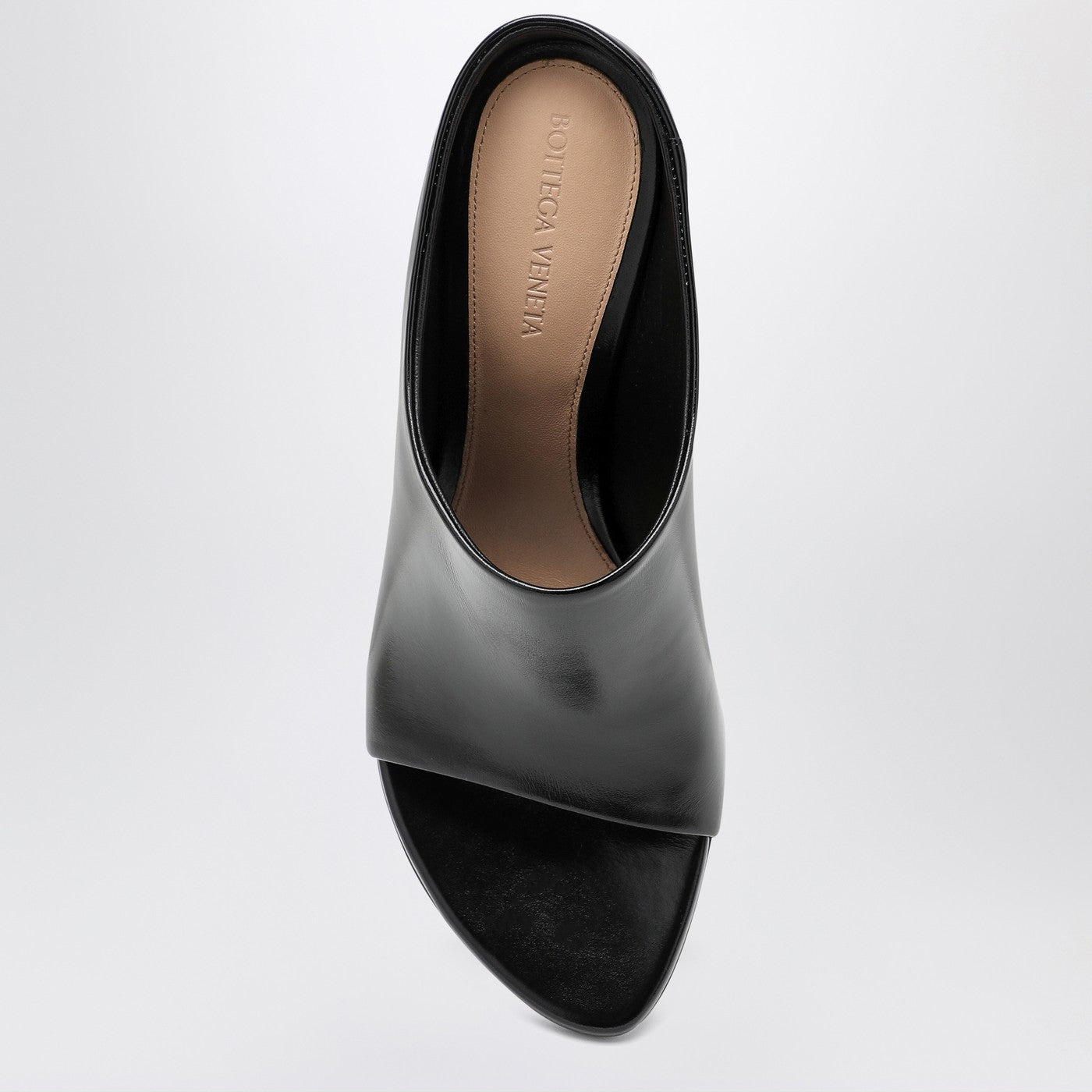 Bottega Veneta Women Black Leather Rana Mule
