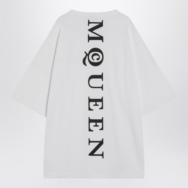 Alexander Mcqueen White Oversized T-Shirt With Logo Men