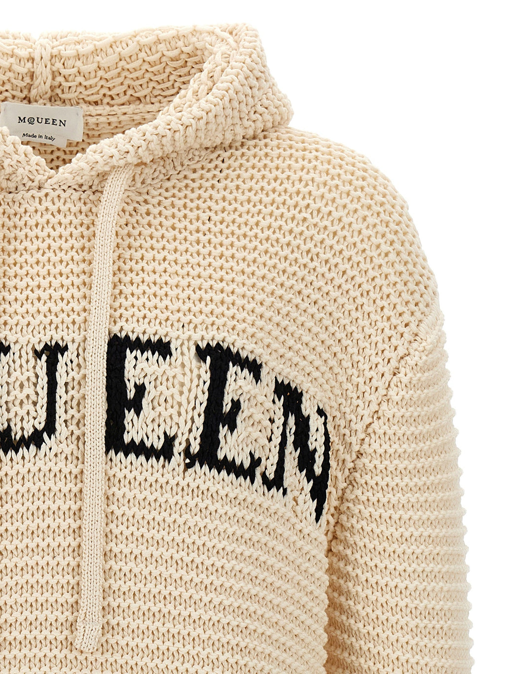 Mcqueen Men Inlaid Logo Hoodie