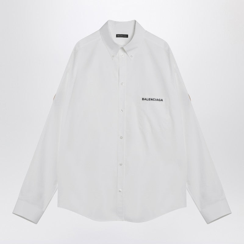Balenciaga White Uniform Merch Button-Down Shirt Men