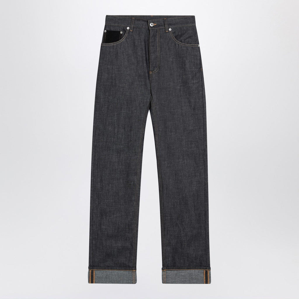 Bottega Veneta Women Jeans With Indigo Blue Turn-Up