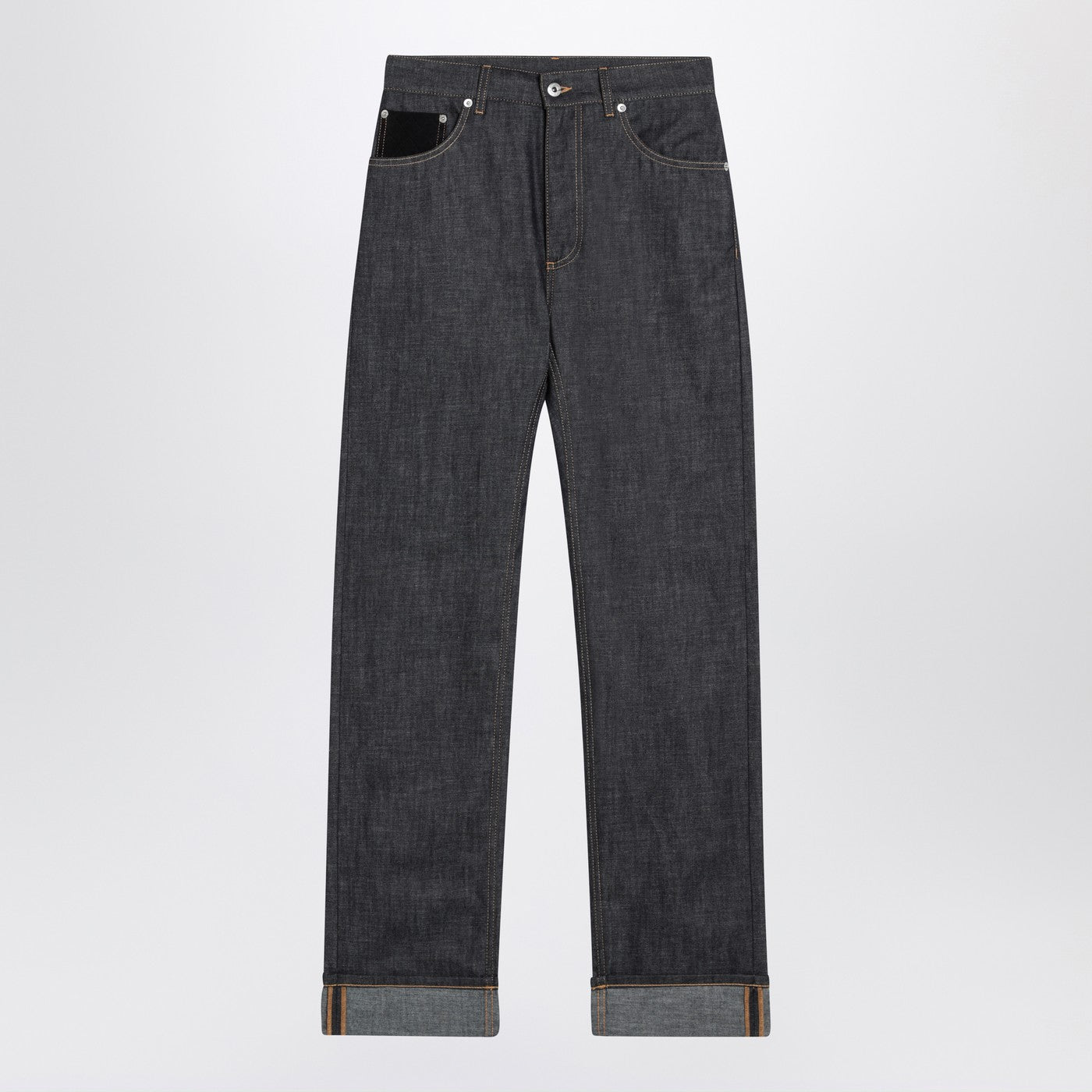Bottega Veneta Women Jeans With Indigo Blue Turn-Up