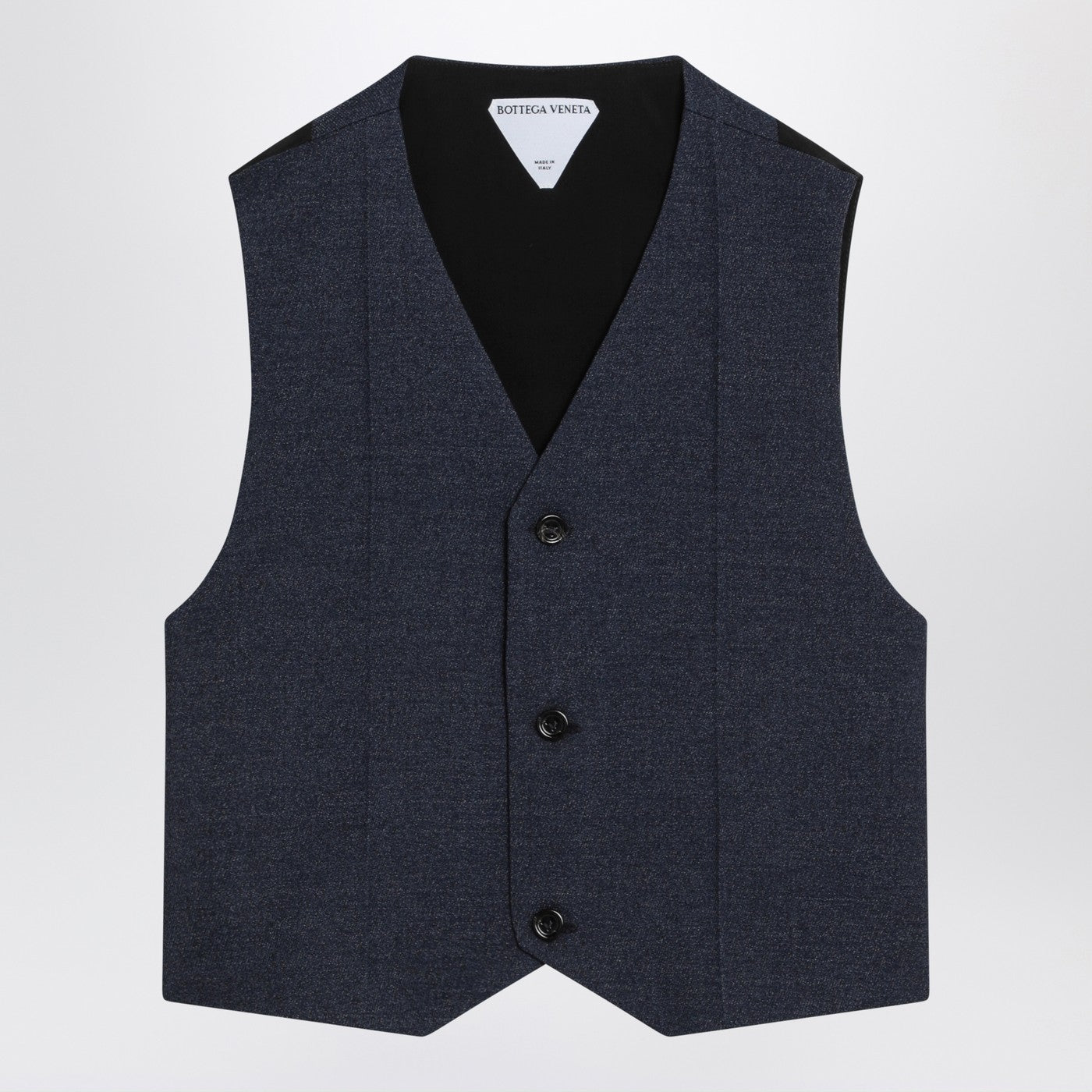 Bottega Veneta Men Dark Blue Wool Vest