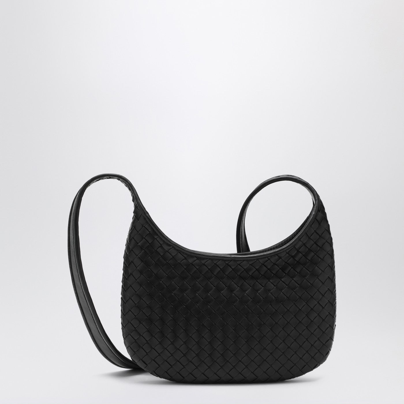 Bottega Veneta Men Small Black Veneto Bag In Intrecciato