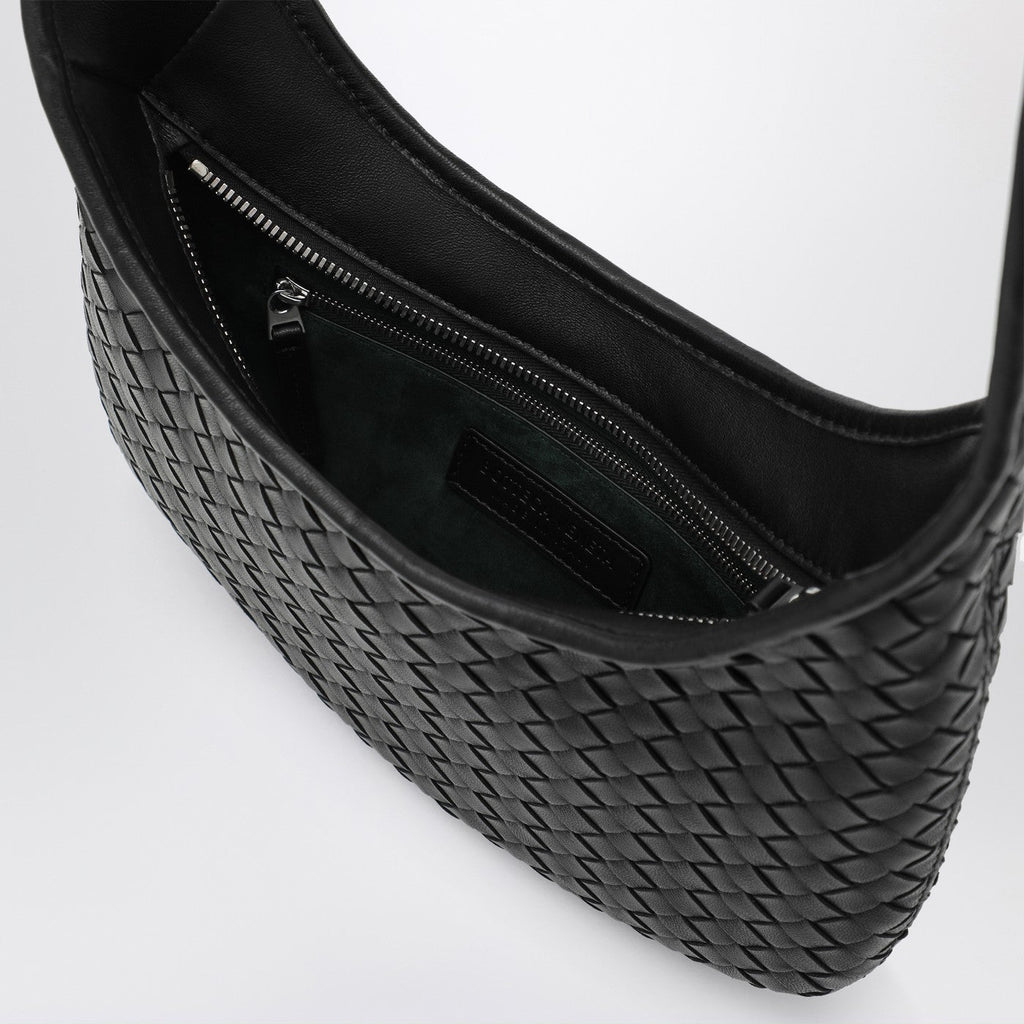Bottega Veneta Men Small Black Veneto Bag In Intrecciato
