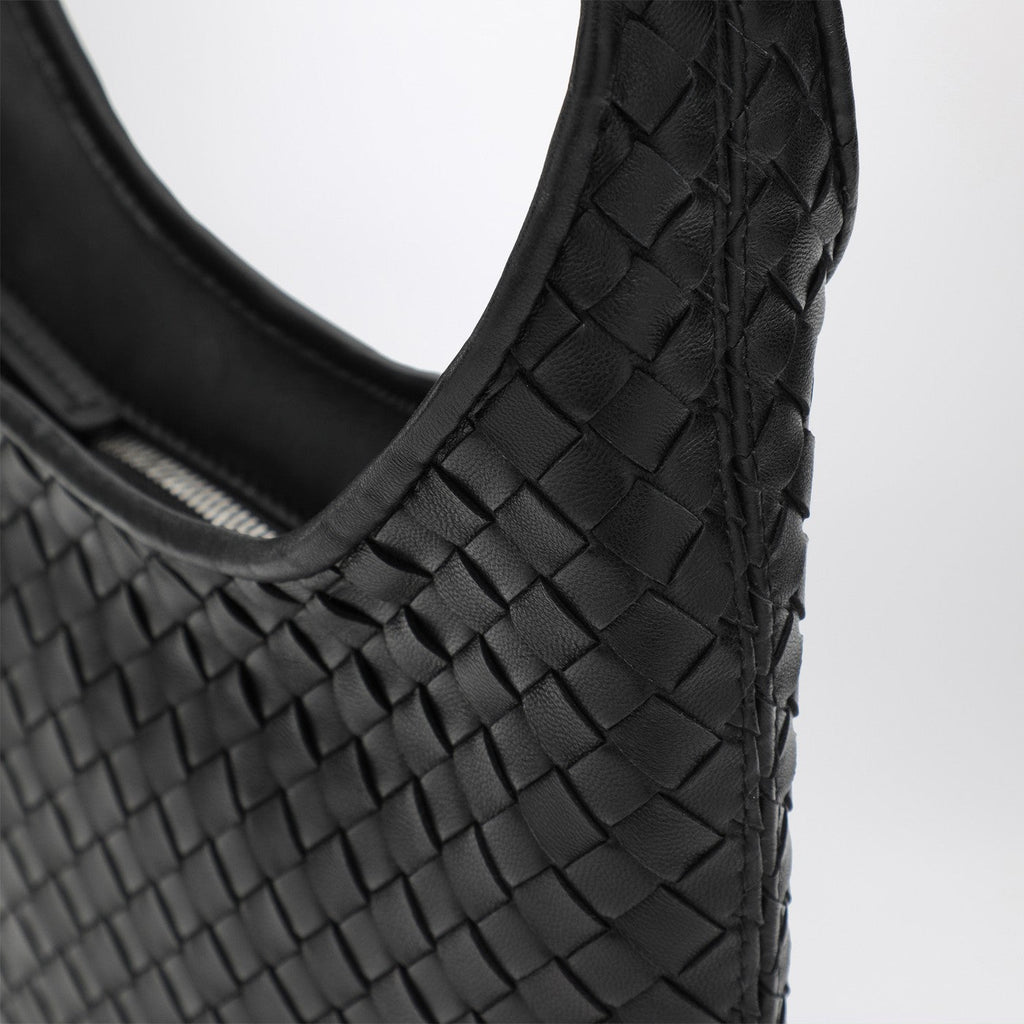 Bottega Veneta Men Small Black Veneto Bag In Intrecciato