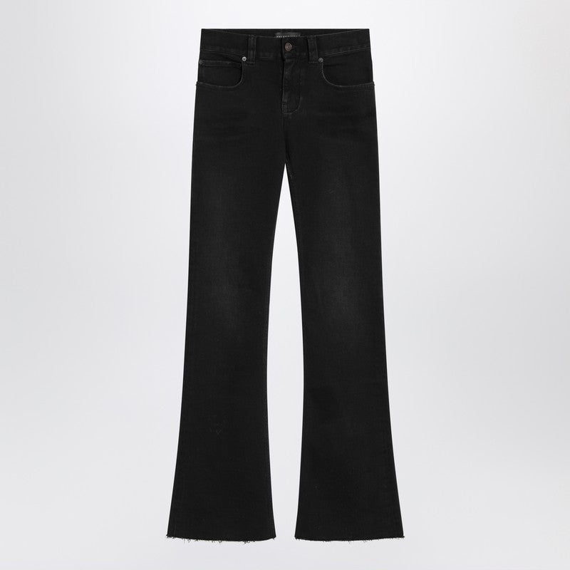 Balenciaga Black Bootcut Slim Fit Denim Trousers Women