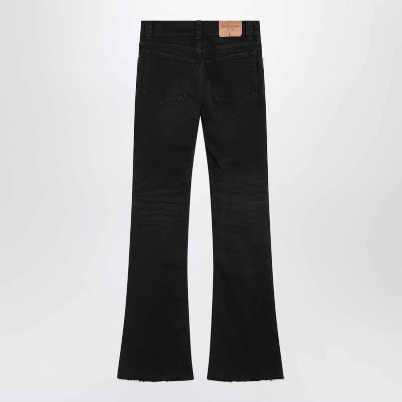 Balenciaga Black Bootcut Slim Fit Denim Trousers Women