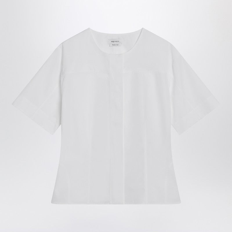 Alexander Mcqueen White Corset Shirt In Poplin Women