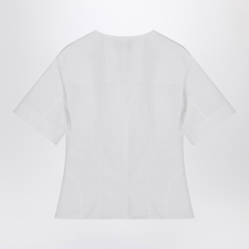 Alexander Mcqueen White Corset Shirt In Poplin Women
