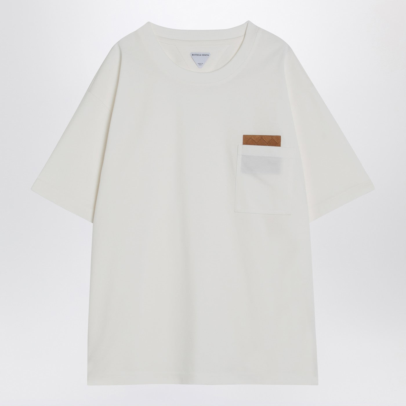 Bottega Veneta Women White T-Shirt With Woven Detail