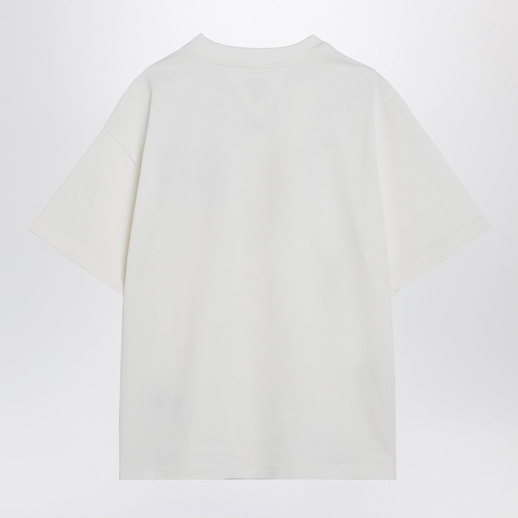 Bottega Veneta Women Ivory T-Shirt With Interwoven Pattern Patch