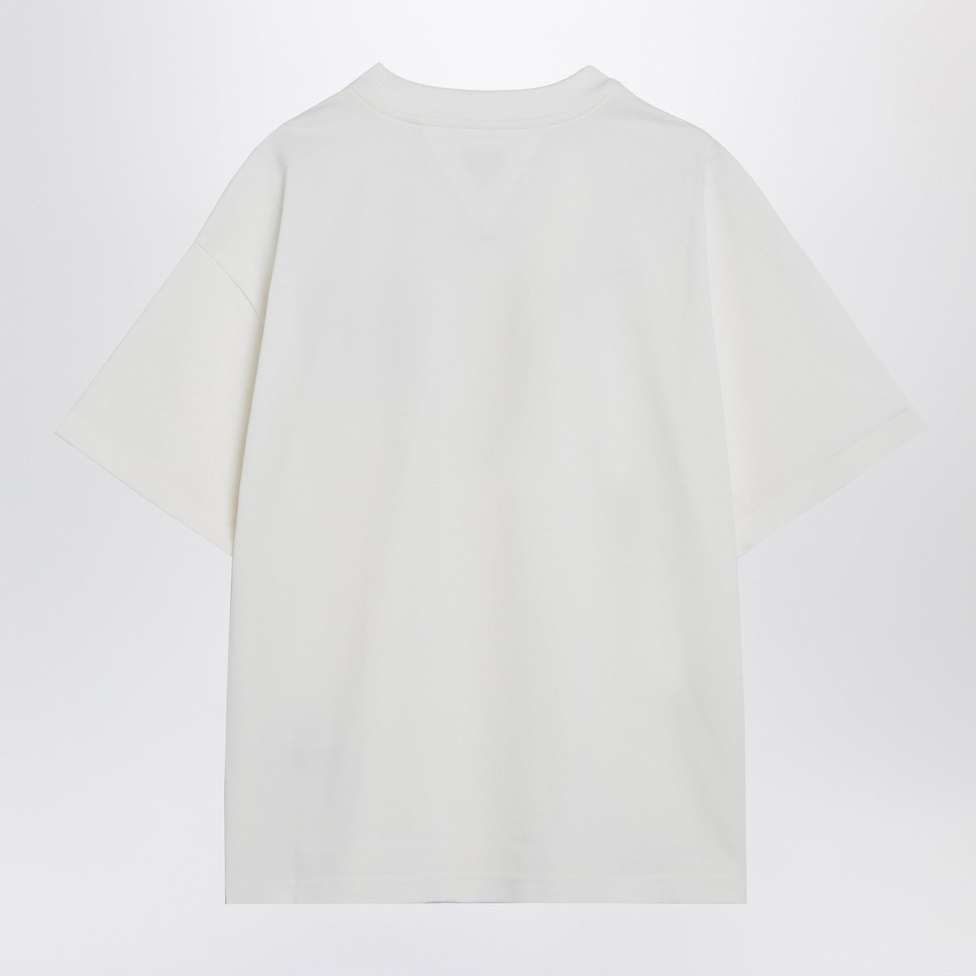 Bottega Veneta Women Ivory T-Shirt With Interwoven Pattern Patch