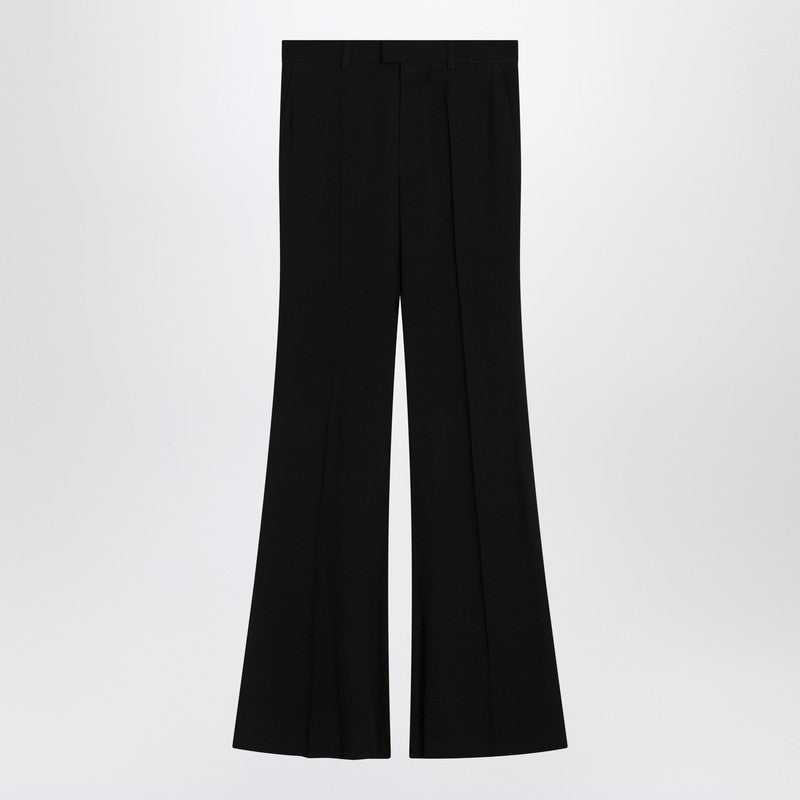 Balenciaga Black Flared Pants In Viscose Women