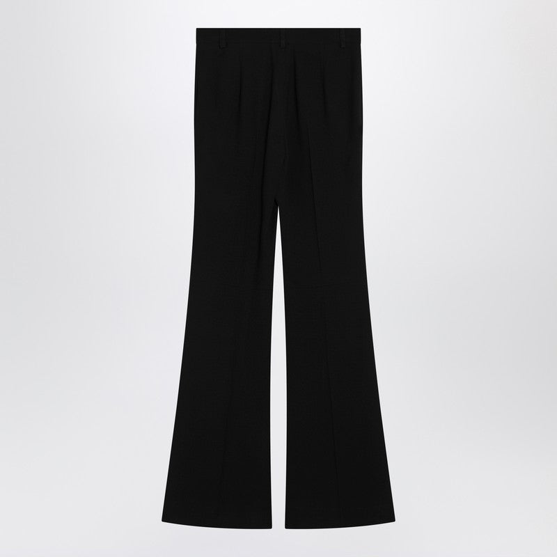 Balenciaga Black Flared Pants In Viscose Women
