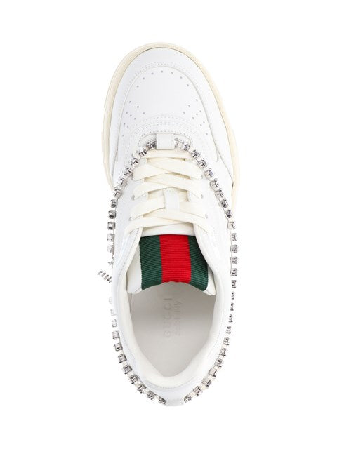 Gucci Women "Re-Web" Rhinestone Detail Sneakers