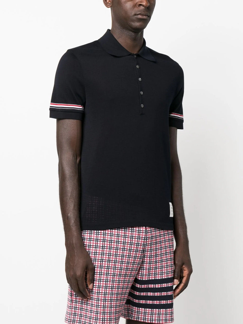 Thom Browne Men Polo With Rwb Band