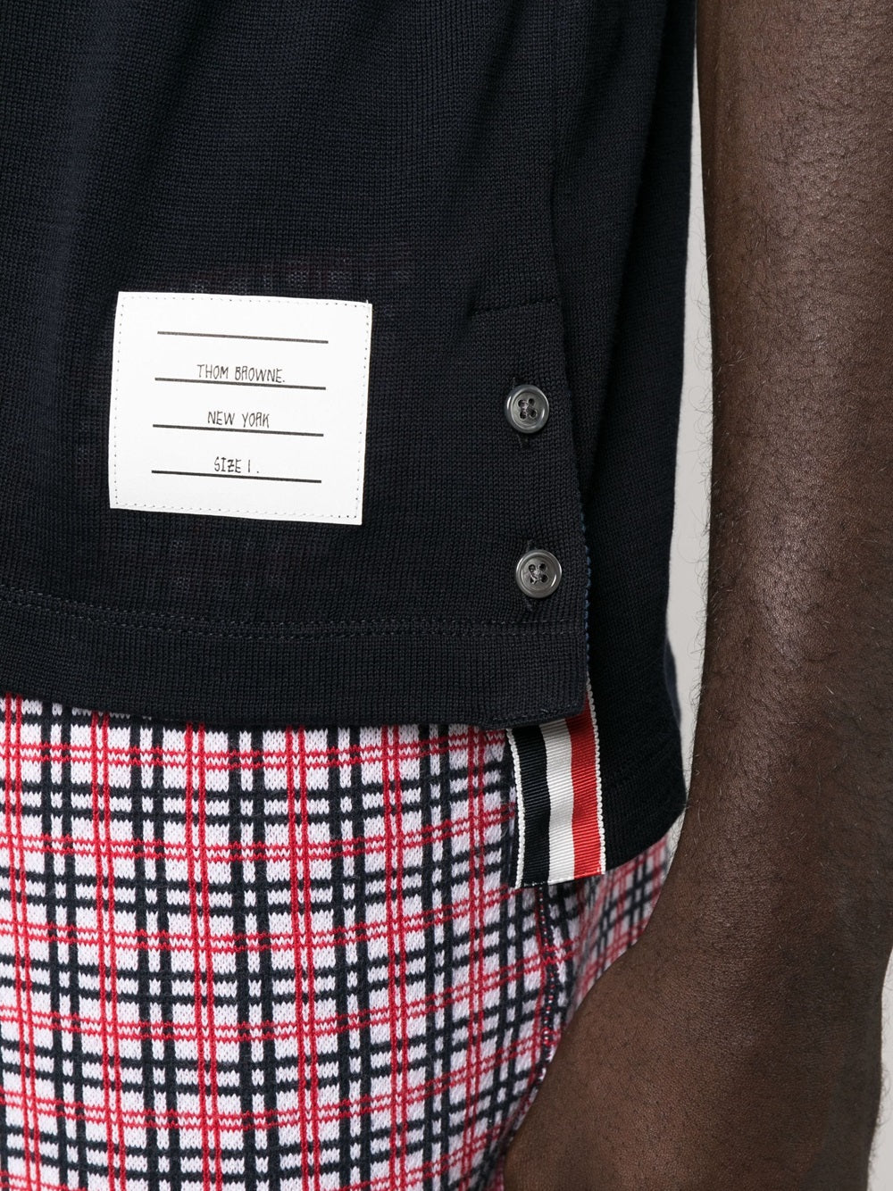 Thom Browne Men Polo With Rwb Band