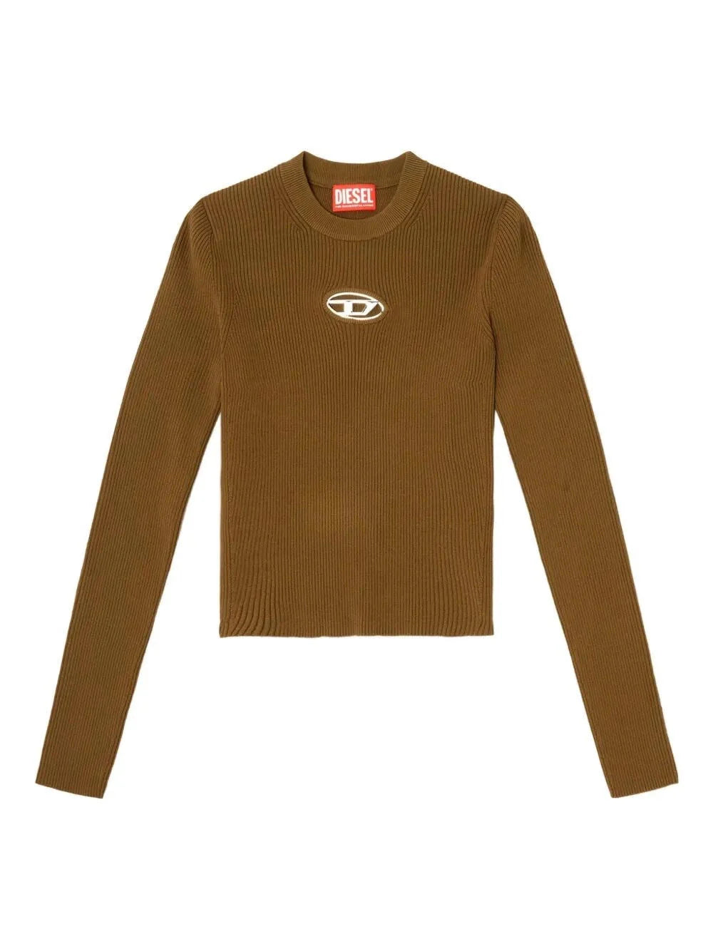 Diesel Women `M-Valari` Rib-Knit Viscose-Blend Top With `Oval D`