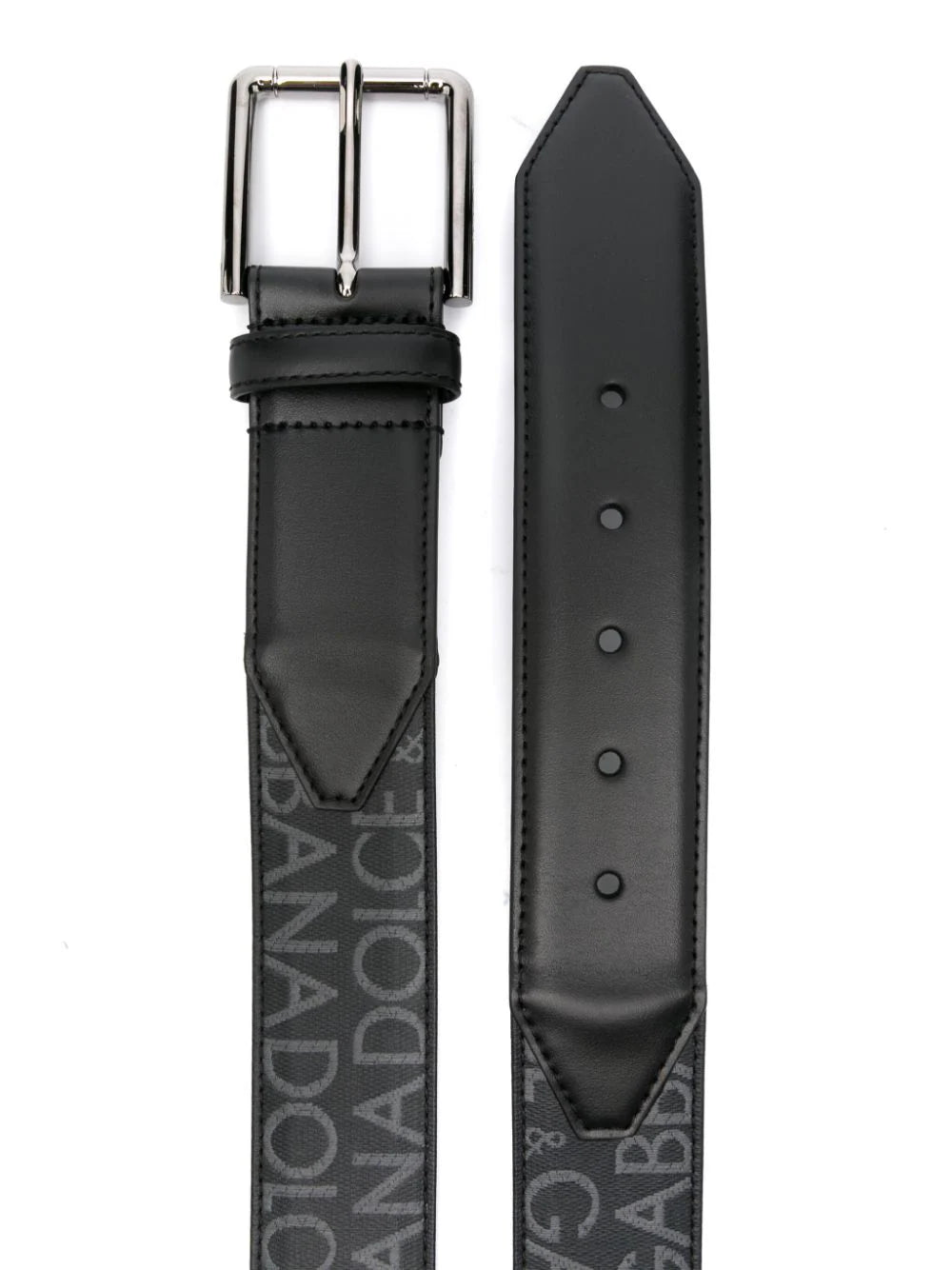 Dolce & Gabbana Men Belt With Buckle Embroidered With Logo