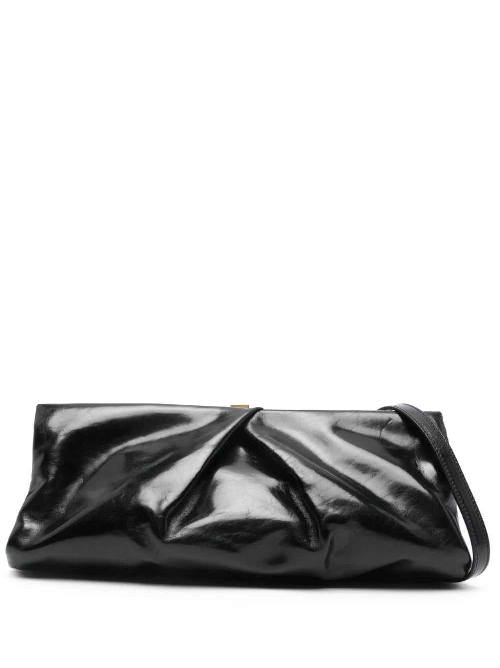 Dries Van Noten Women Large Leather Clutch Bag, With Detachable Adjustable Shoulder Strap.